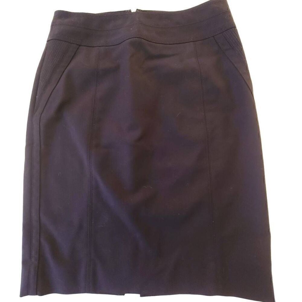 White House Black Market Perfect Form Womens Black Lined Pencil Skirt Size 0